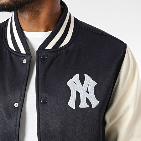New Era - Veste Teddy NY New York Yankees 60771507 Bleu Marine Beige