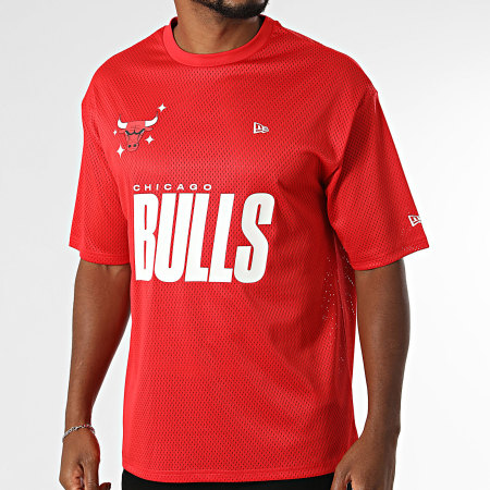 New Era - T-Shirts Oversize Large NBA Graphic Mesh Chicago Bulls