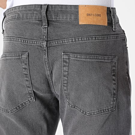Only And Sons - Jean Regular Fit Weft Gris Anthracite