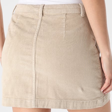 Only - Jupe Femme En Velours Côtelé Amazing Global 15182080 Beige