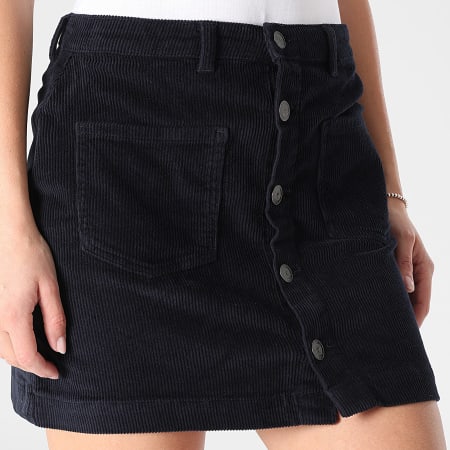 Only - Jupe Femme En Velours Côtelé Amazing Global 15182080 Bleu Marine