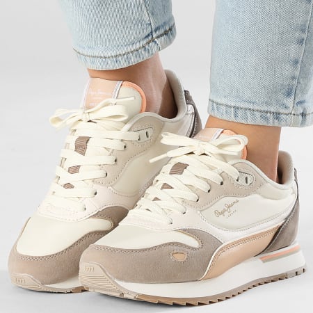 Pepe Jeans - Baskets Femme Bexley City PLS400032 Concrete Beige