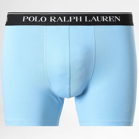 Polo Ralph Lauren - Lot De 3 Boxers Noir Bleu Clair Bleu Gris