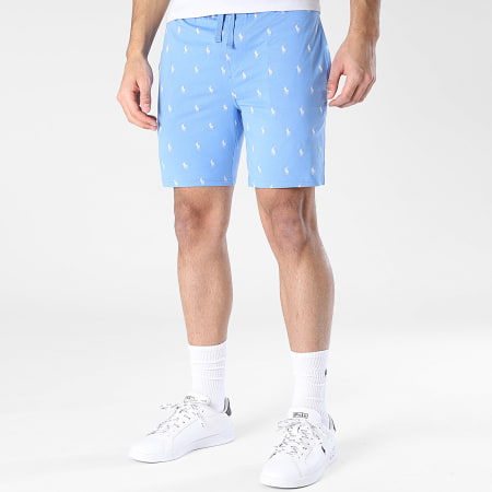 Polo Ralph Lauren - Short Jogging All Over Player Bleu Clair