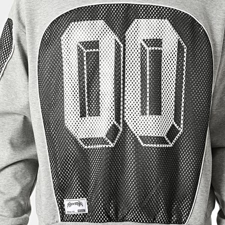 Uniplay - Sudadera Cuello Redondo 222 Gris Jaspeado Negro