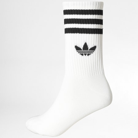 Adidas Originals - Lot De 10 Paires De Chaussettes 3 Stripes Crew KH1557 Blanc