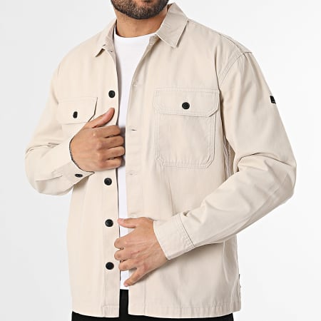 Jack And Jones - Surchemise Ben Classic Fusion Badge Beige