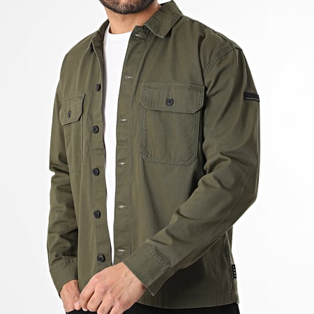Jack And Jones - Camicia Overshirt Ben Classic Fusion Badge Verde Kaki