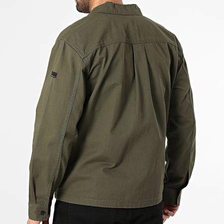 Jack And Jones - Camicia Overshirt Ben Classic Fusion Badge Verde Kaki