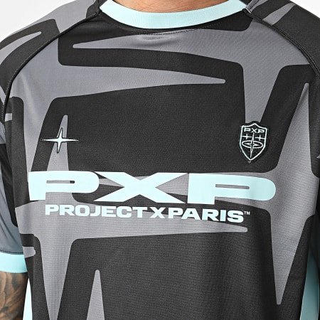 PXP - Maillot Jersey 2610308 Gris Noir Bleu Clair