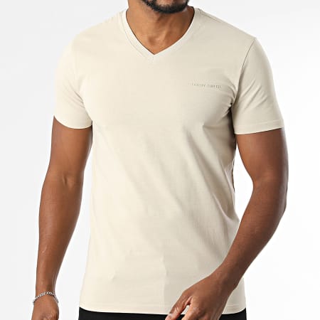 Teddy Smith - T-Shirts V-hals Tawax 11016800D Beige
