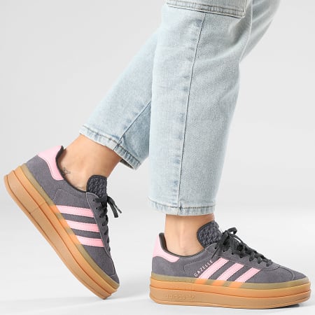 Adidas Originals - Zapatillas Mujer Gazelle Bold J IH6459 Aurora Onix Rosa Felicidad Carbono