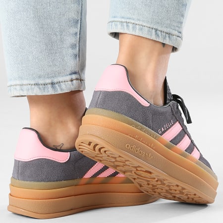Adidas Originals - Zapatillas Mujer Gazelle Bold J IH6459 Aurora Onix Rosa Felicidad Carbono