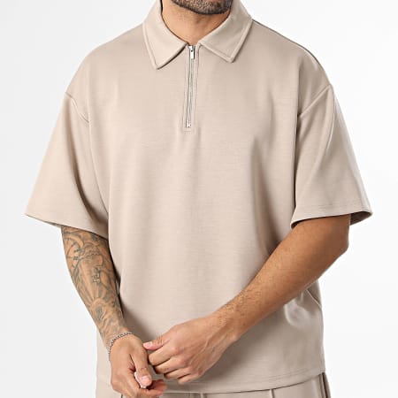 Frilivin - Ensemble Polo Manches Courtes Et Pantalon 016 Beige