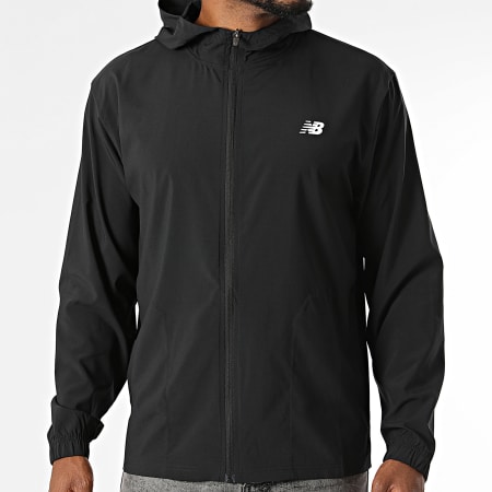 New Balance - Corta-Vento Capuz com Zíper MJ51900 Preto