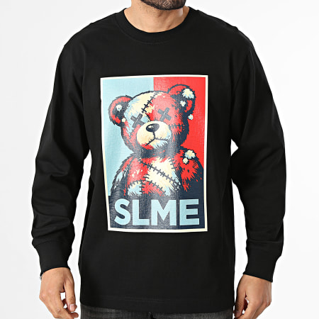 Sale Môme Paris - Tee Shirt Manches Longues Relaxed Poster Noir