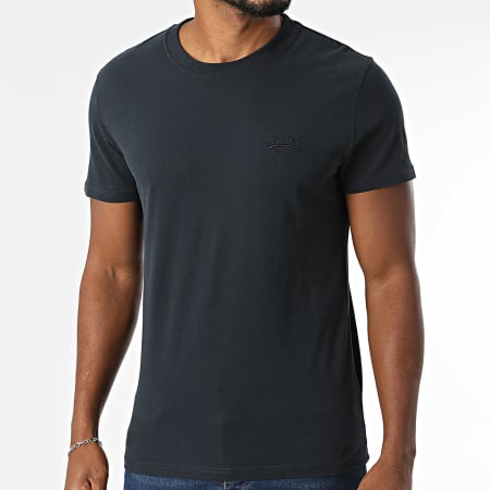 Superdry - Camiseta Essential Logo Embroidery M1011245A Azul Marino Oscuro