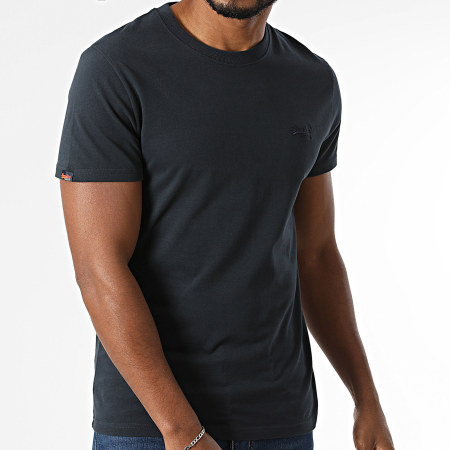 Superdry - Camiseta Essential Logo Embroidery M1011245A Azul Marino Oscuro