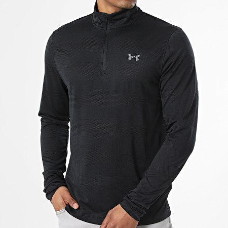Under Armour - Polo de Manga Longa Cuello Zippé Velociti 6010887 Negro