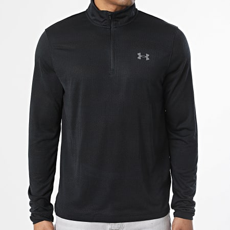Under Armour - Polo de Manga Longa Cuello Zippé Velociti 6010887 Negro