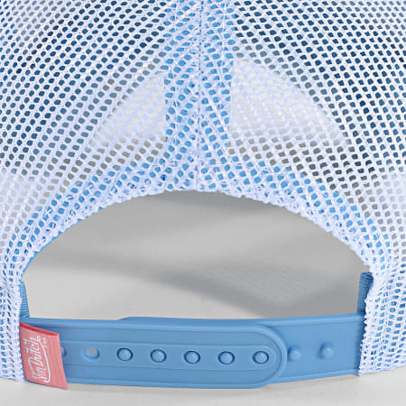 Von Dutch - Casquette Trucker Soft Velvet Kylie Bleu Clair Blanc
