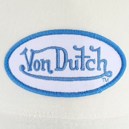 Von Dutch - Casquette Trucker Soft Velvet Kylie Beige Clair Blanc