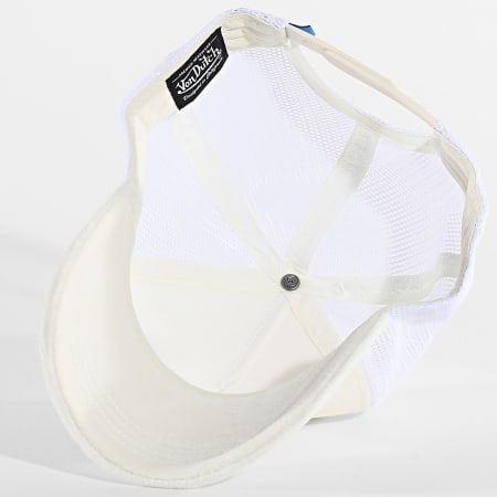 Von Dutch - Casquette Trucker Soft Velvet Kylie Beige Clair Blanc