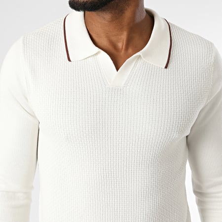 Frilivin - Jersey Cuello V Texturizado 658 Beige Claro