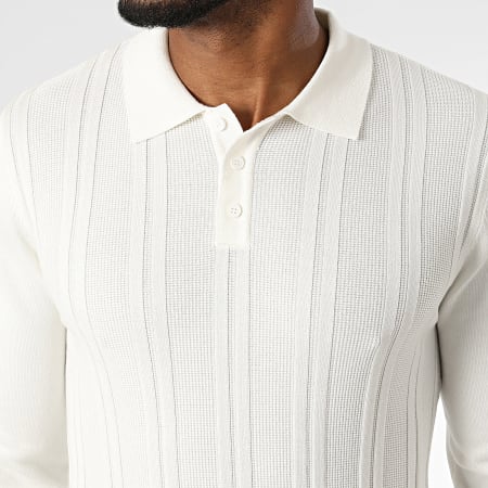 Frilivin - Polo de Manga Larga de Punto 653 Beige Claro