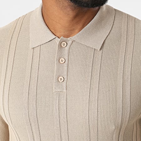 Frilivin - Polo Manches Longues En Mailles 653 Beige