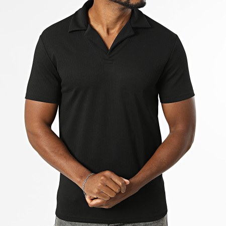 Frilivin - Polo Manches Courtes Rib 311 Noir