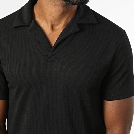 Frilivin - Polo Manches Courtes Rib 311 Noir