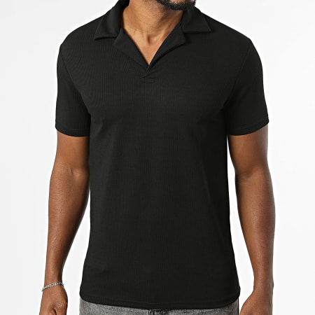 Frilivin - Polo Manches Courtes Rib 311 Noir