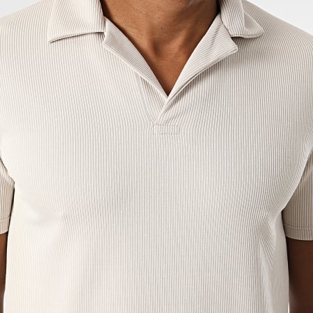 Frilivin - Polo Manches Courtes Rib 311 Beige