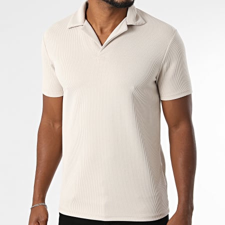 Frilivin - Polo Manches Courtes Rib 311 Beige