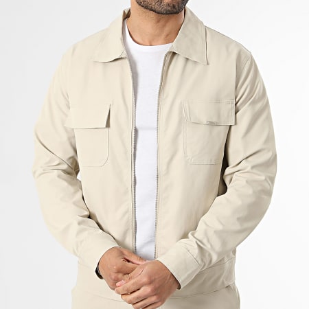 Frilivin - Ensemble Surchemise Zippée Et Pantalon 593 Beige