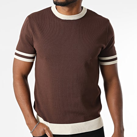 Frilivin - Tee Shirt Maille 6054 Marron Beige