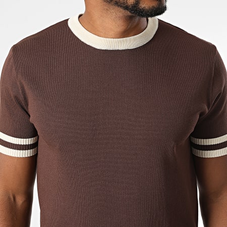 Frilivin - Tee Shirt Maille 6054 Marron Beige