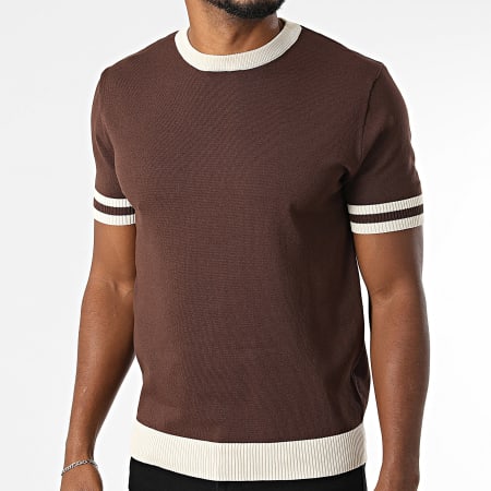 Frilivin - Tee Shirt Maille 6054 Marron Beige
