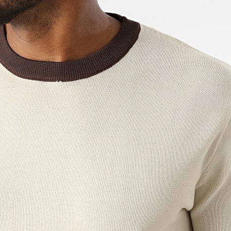 Frilivin - Tee Shirt Maille 6054 Beige Marron