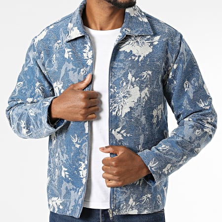 Frilivin - Veste Zippée 600 Bleu Chiné Blanc