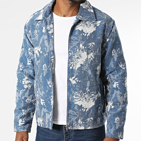 Frilivin - Veste Zippée 600 Bleu Chiné Blanc