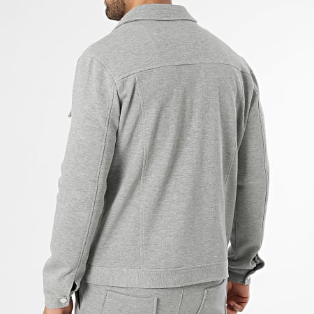 Frilivin - Ensemble Veste Zippée Et Pantalon D81 Gris Chiné