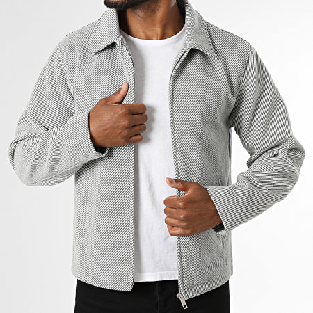 Frilivin - Veste Zippée A Rayures H85 Gris