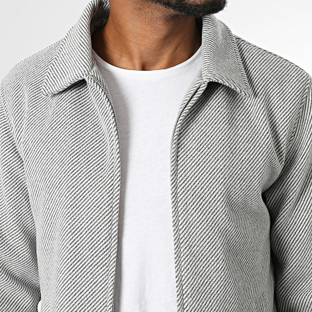 Frilivin - Veste Zippée A Rayures H85 Gris