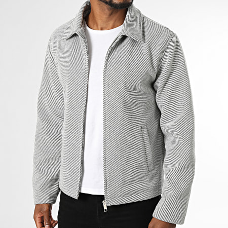 Frilivin - Veste Zippée A Rayures H85 Gris
