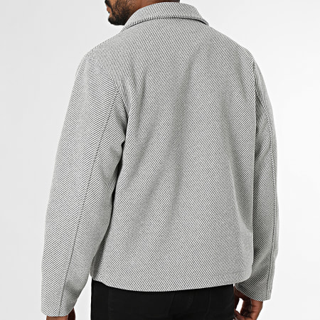 Frilivin - Veste Zippée A Rayures H85 Gris