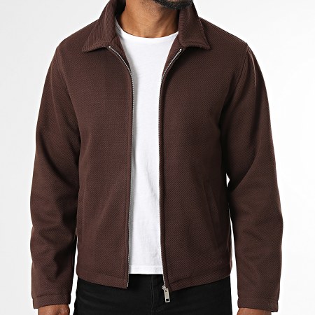 Frilivin - Veste Zippée A Rayures H85 Marron