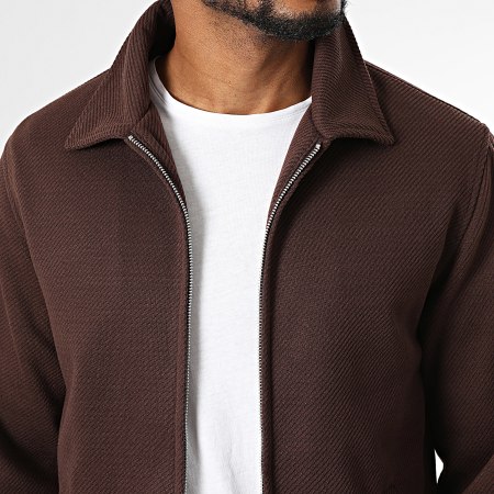 Frilivin - Veste Zippée A Rayures H85 Marron