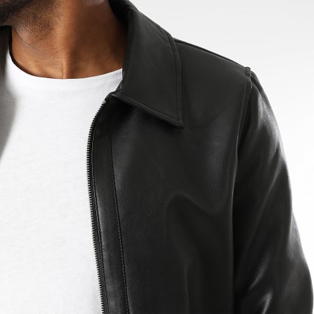 Frilivin - Veste Simili Cuir Zippée M06 Noir
